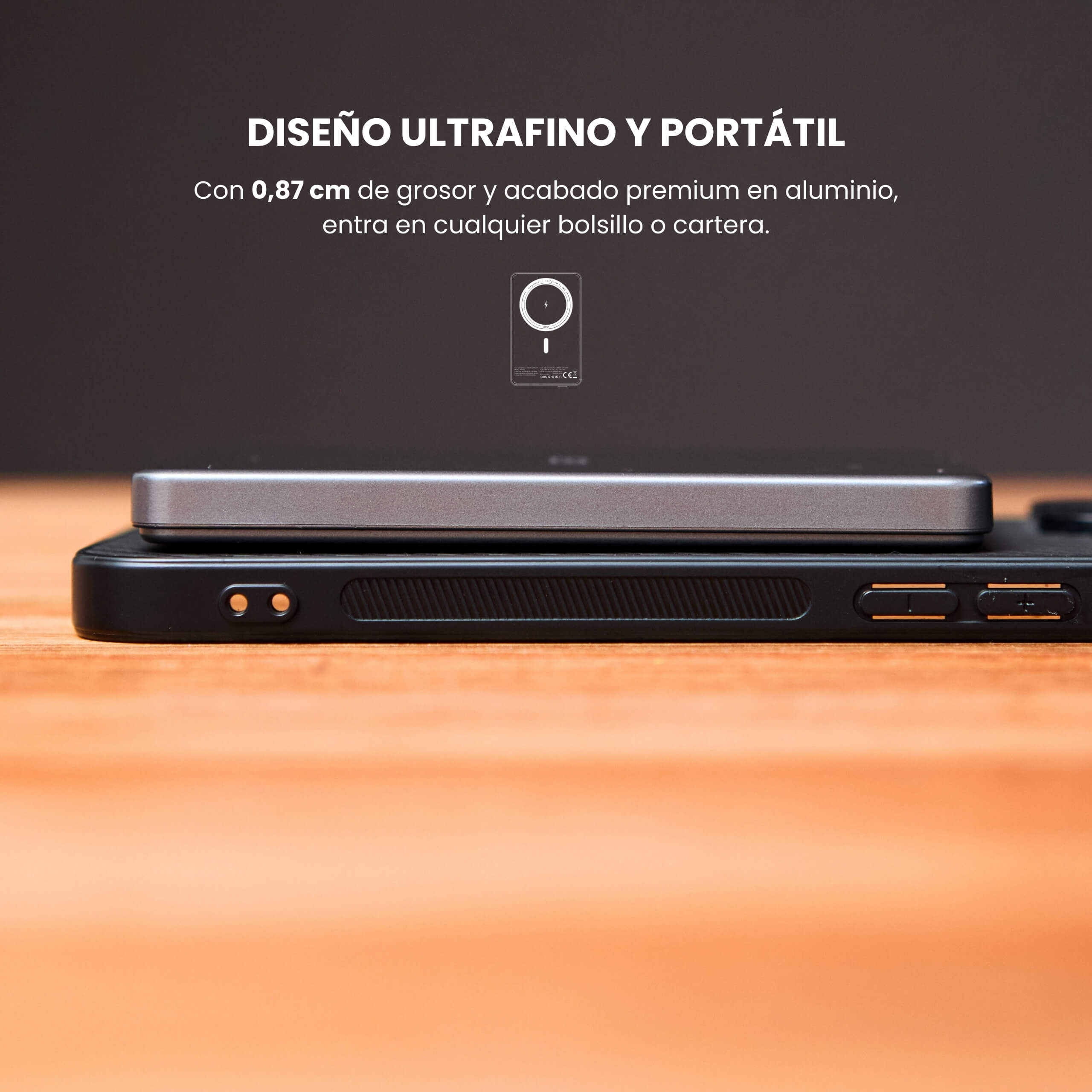 Batería Inalámbrica Ultrafina 5000mAh MagPower diseño delgado y portátil con MagSafe