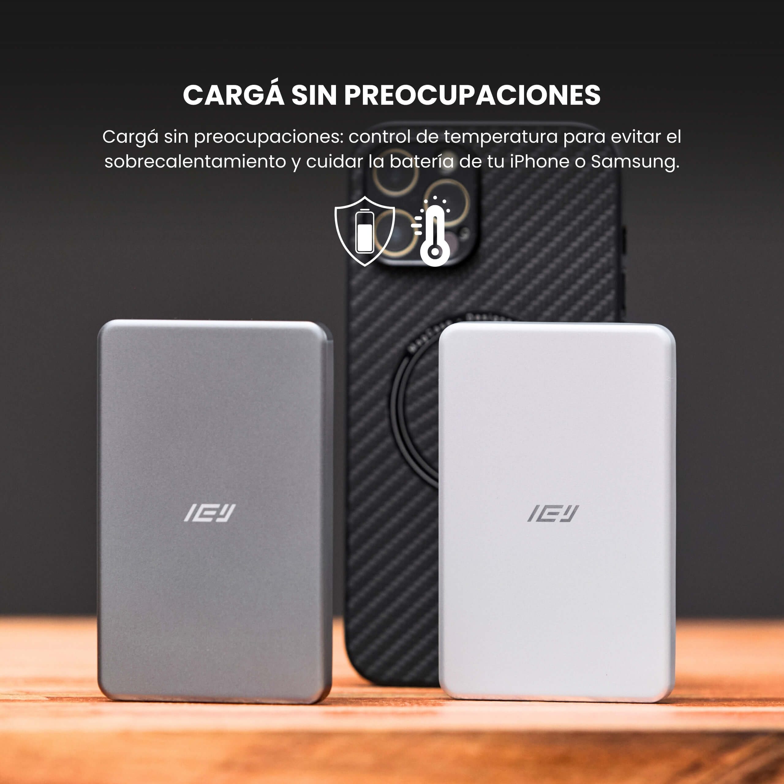 Batería portátil inalámbrica 5000mAh MagPower con protección inteligente contra sobrecalentamiento