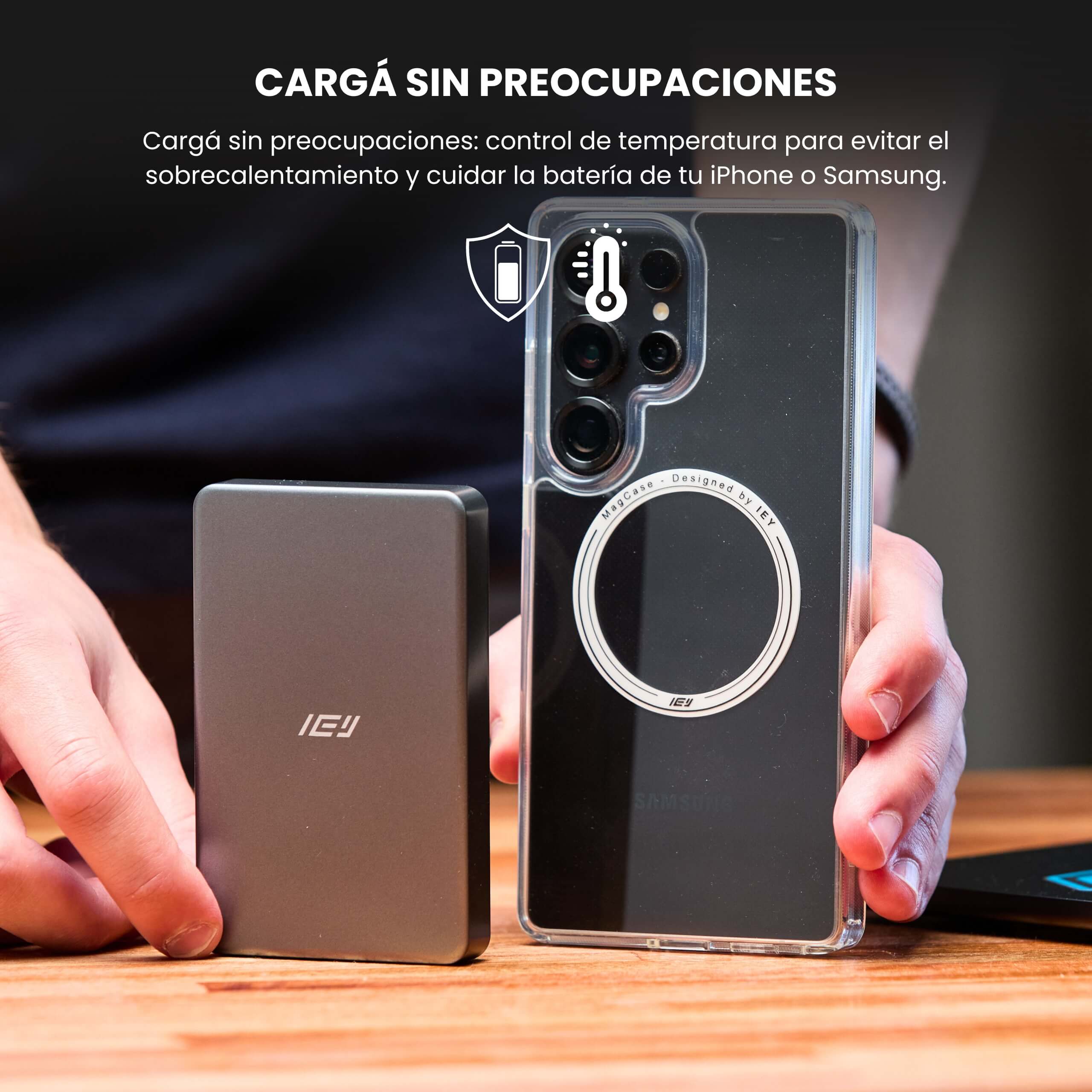 Batería portátil inalámbrica 10000mAh MagPower con protección inteligente contra sobrecalentamiento