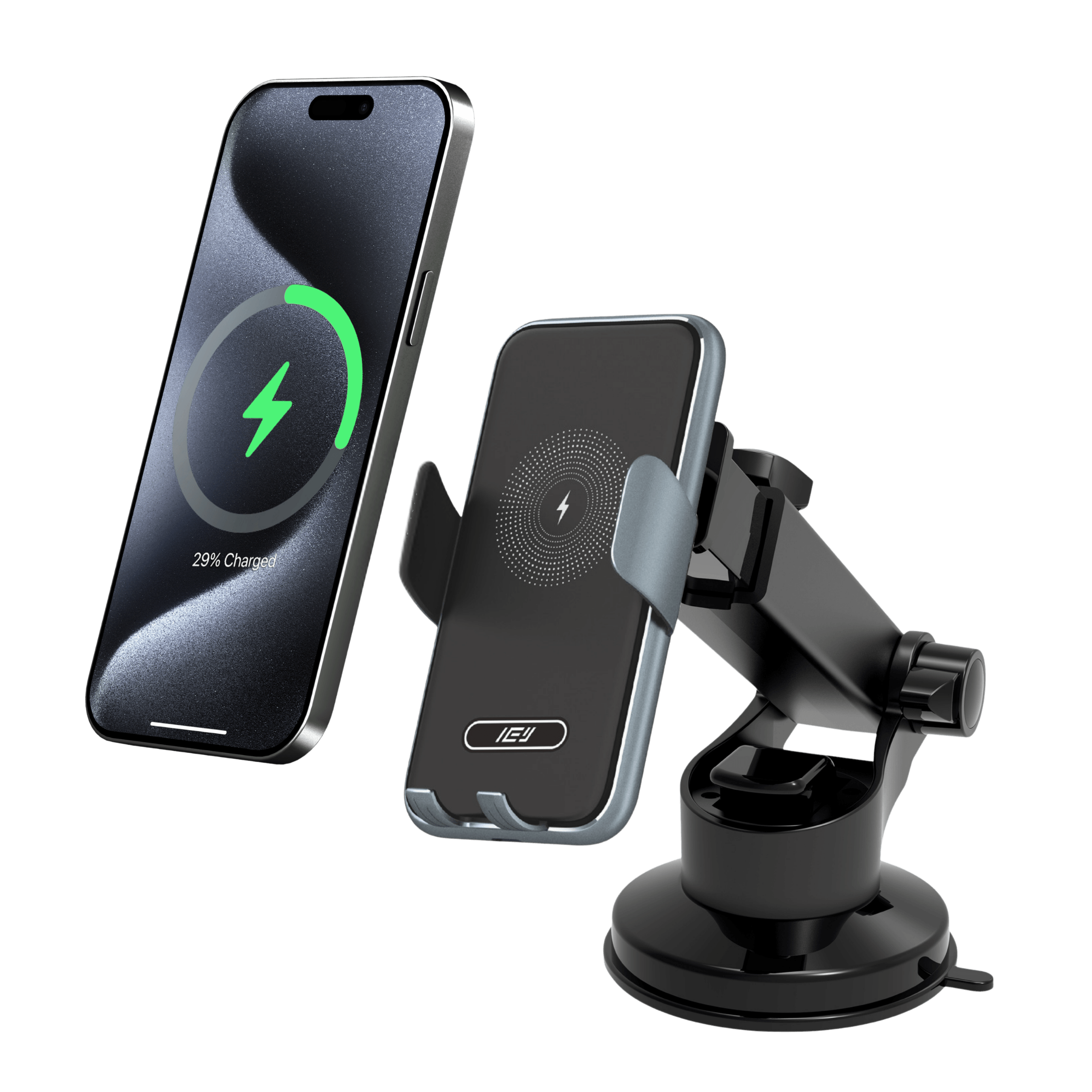 MagCharger Car - Cargador Inalámbrico de Auto con Brazo Extensible para iPhone y Android.