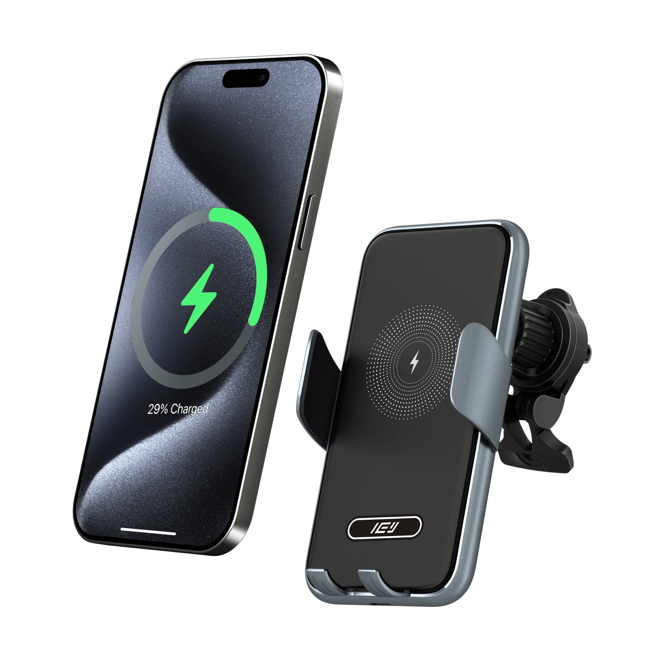 Cargador inalámbrico de auto inteligente MagCharger con sensor automático y carga rápida MagSafe para iPhone