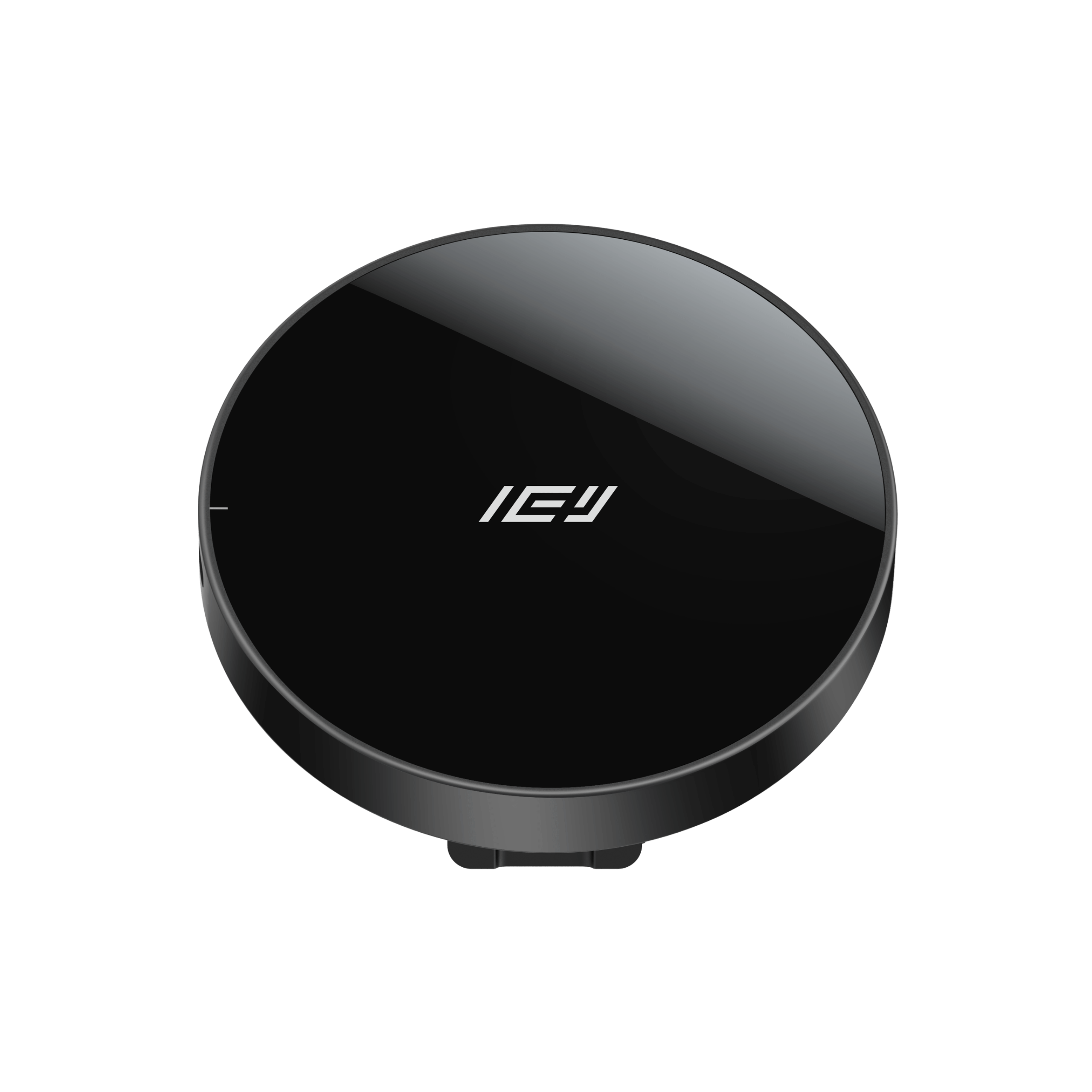 Vista superior del cargador inalámbrico MagCharger con superficie magnética compatible con MagSafe