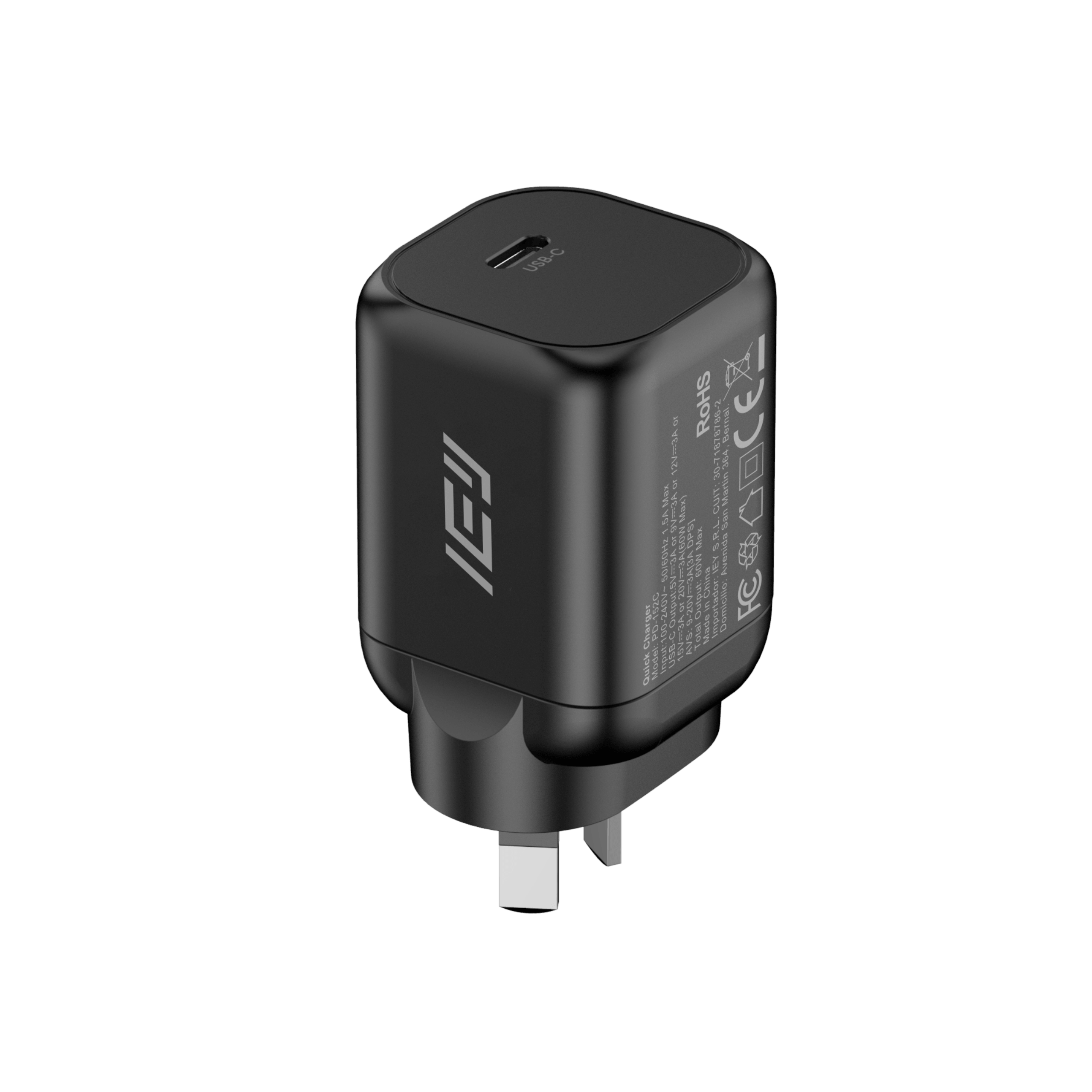 Cargador Ultra Rapido 60W con Tecnologia GaN #color_negro