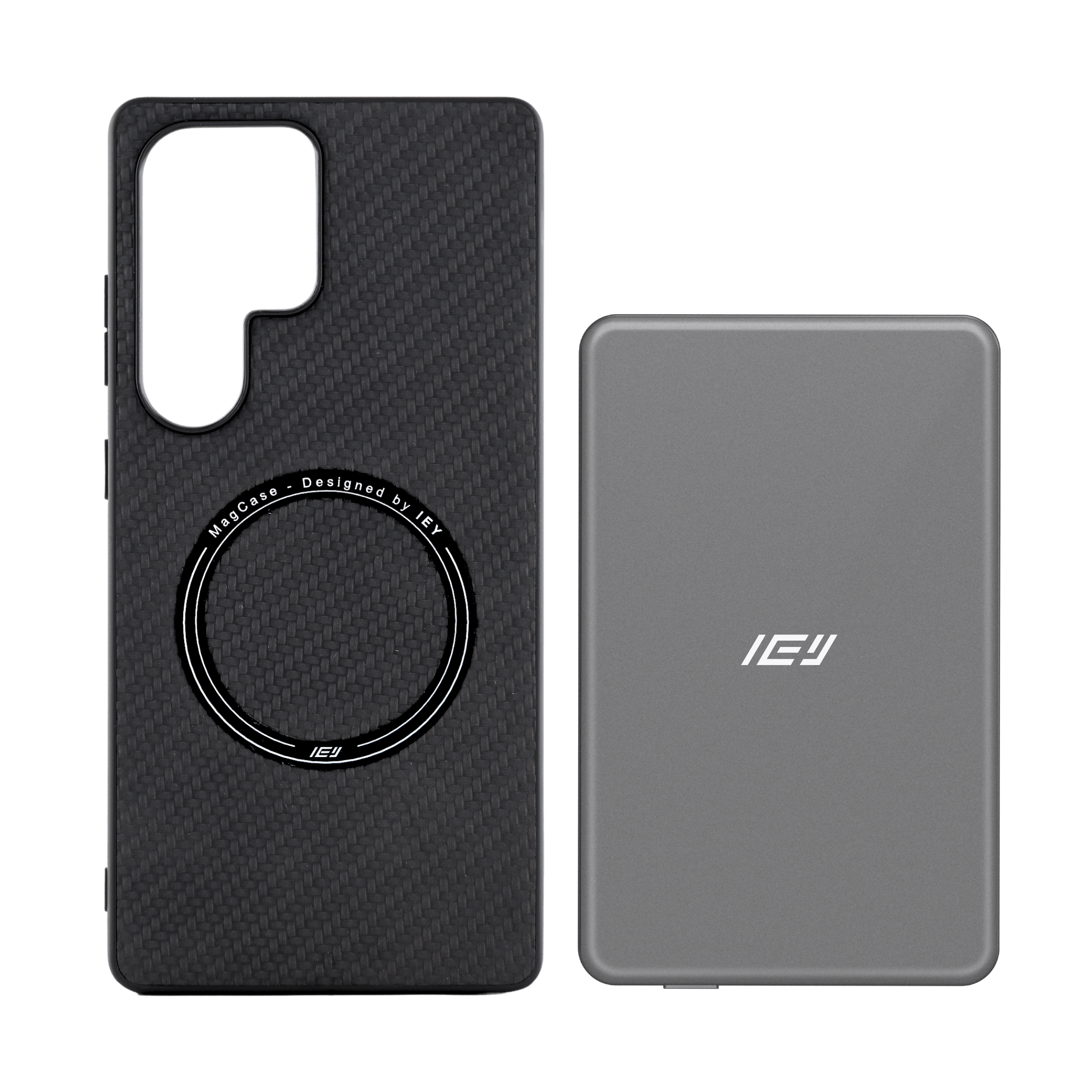 Combo IEY de funda MagSafe Samsung y batería inalámbrica de 5000mAh con tecnología MagSafe #color_gris azulado