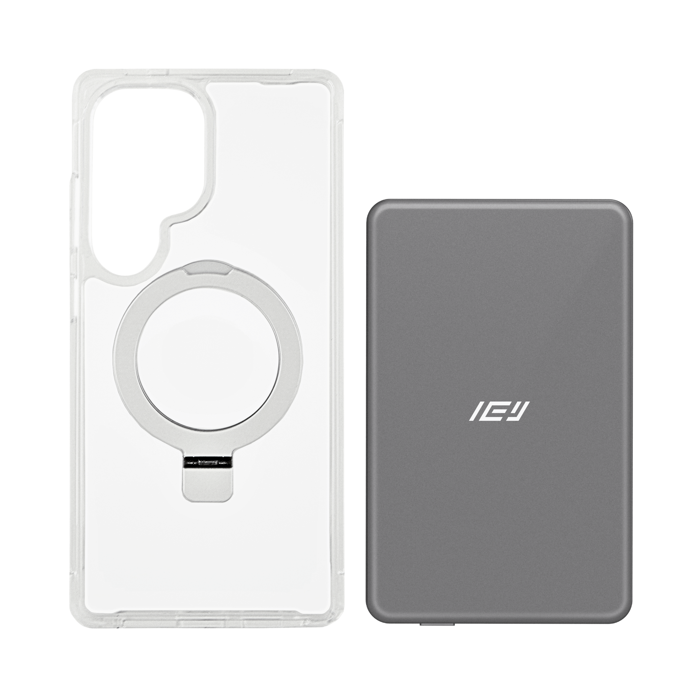 Combo IEY de funda MagSafe Samsung y batería inalámbrica de 5000mAh con tecnología MagSafe #color_gris azulado