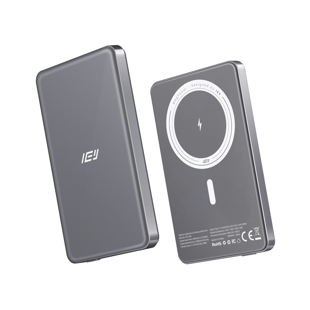 Iey MagPower - Batería Inalámbrica Ultrafina 5000 mAh