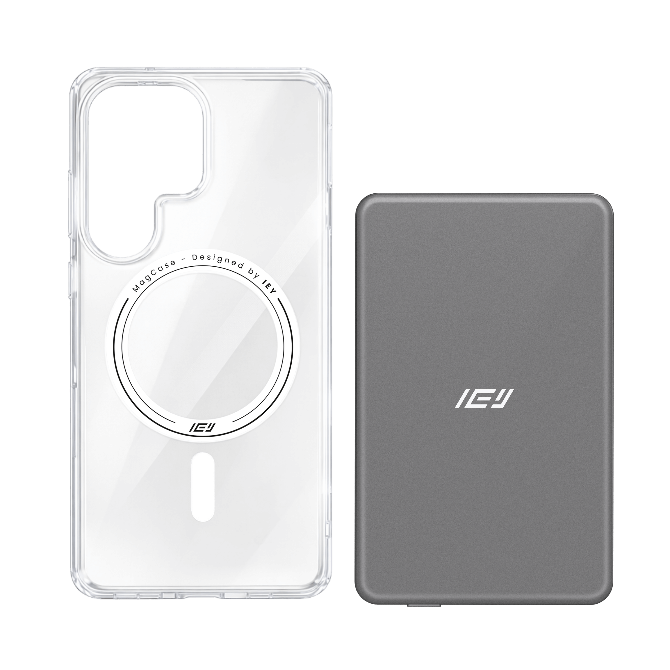 Combo IEY de funda MagSafe Samsung y batería inalámbrica de 5000mAh con tecnología MagSafe #color_gris azulado