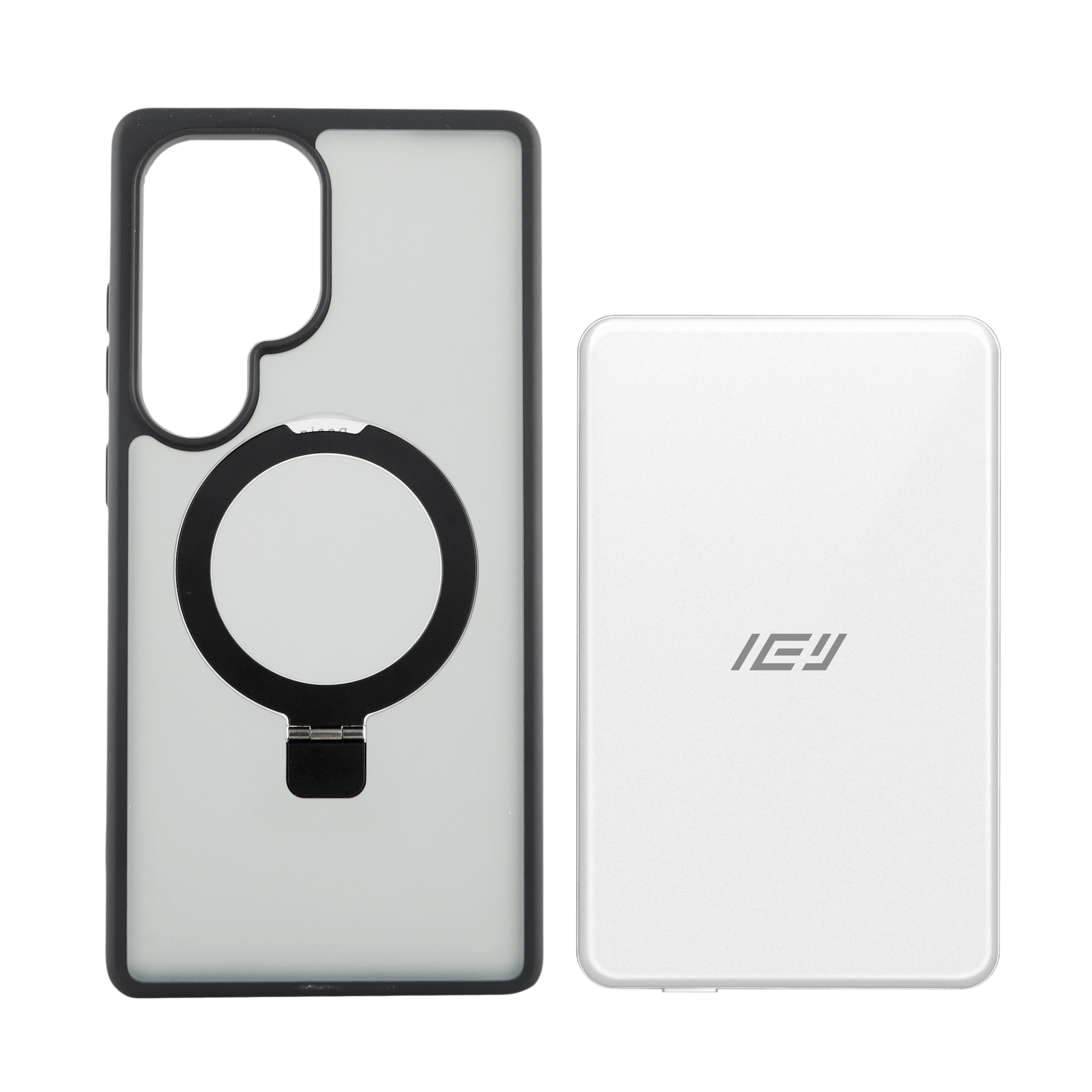 Combo IEY de funda MagSafe Samsung y batería inalámbrica de 5000mAh con tecnología MagSafe #color_gris plateado