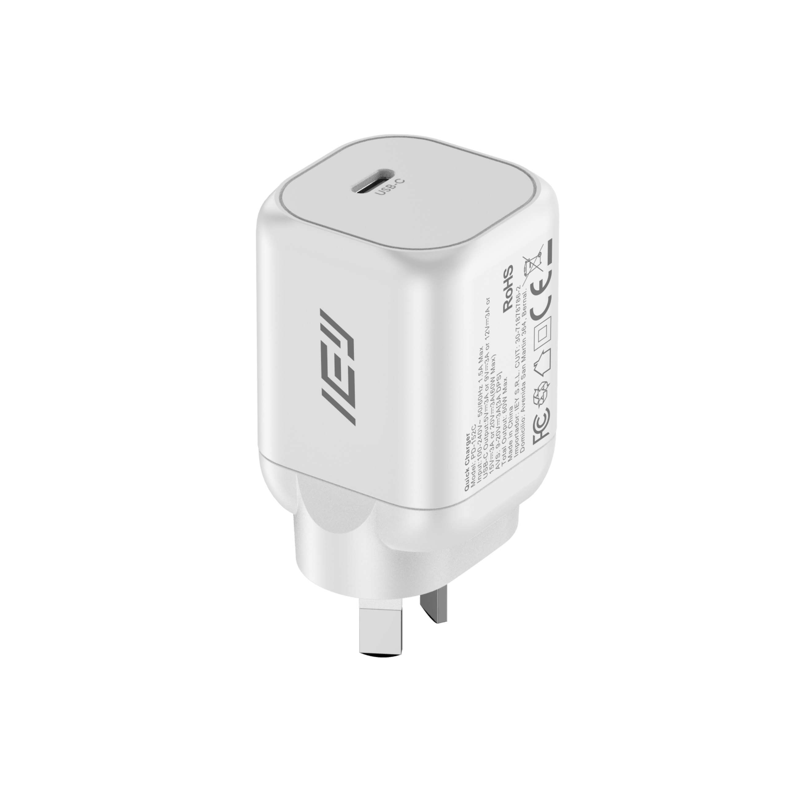 Cargador Ultra Rapido 60W con Tecnologia GaN #color_blanco