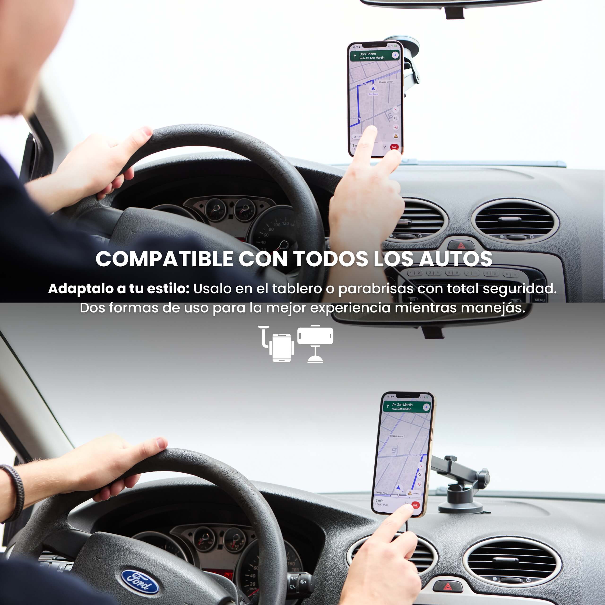 Uso manos libres con cargador MagSafe IEY en el auto
