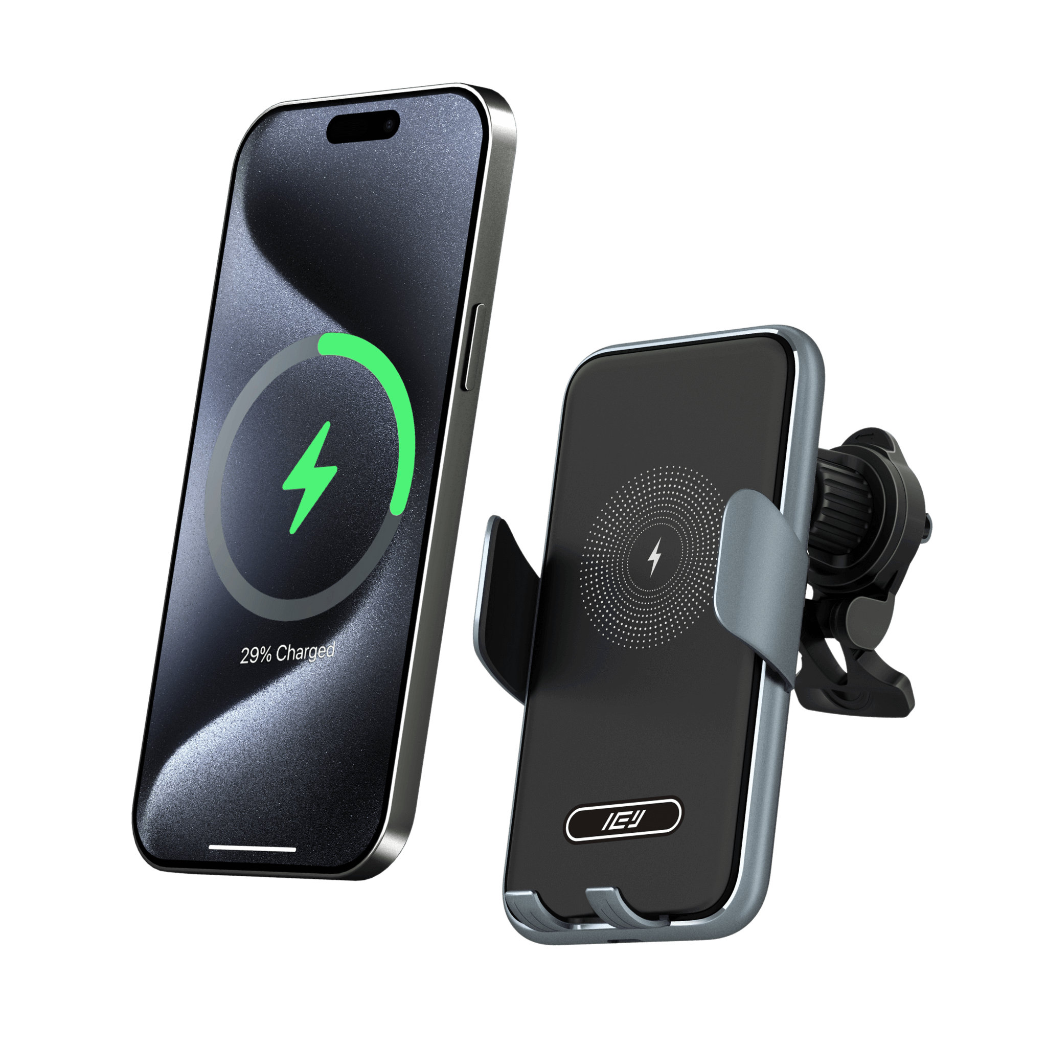Cargador inalámbrico de auto inteligente MagCharger con sensor automático y carga rápida MagSafe para iPhone
